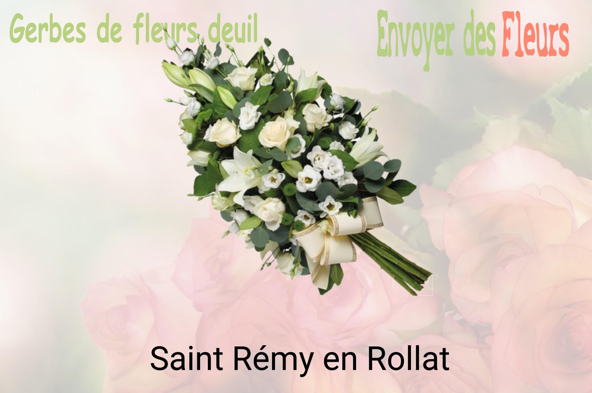 Gerbe de fleurs de deuil livrée à Saint-Rémy-en-Rollat